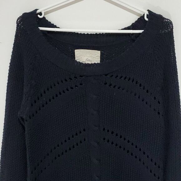 HARLOW dark blue medium knit sweater - Picture 2 of 6